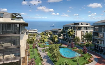 beautiful-residential-complex-with-sea-view-and-large-green-areas-walking-course-and-ornamental-pools