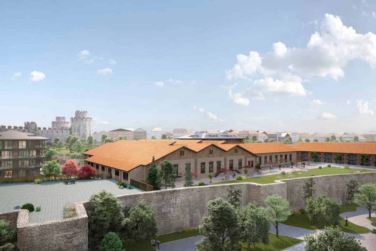 the-exterior-look-of-a-unique-residential-project-and-its-large-green-spaces-with-the-view-of-yedikule-fortress-in-the-background