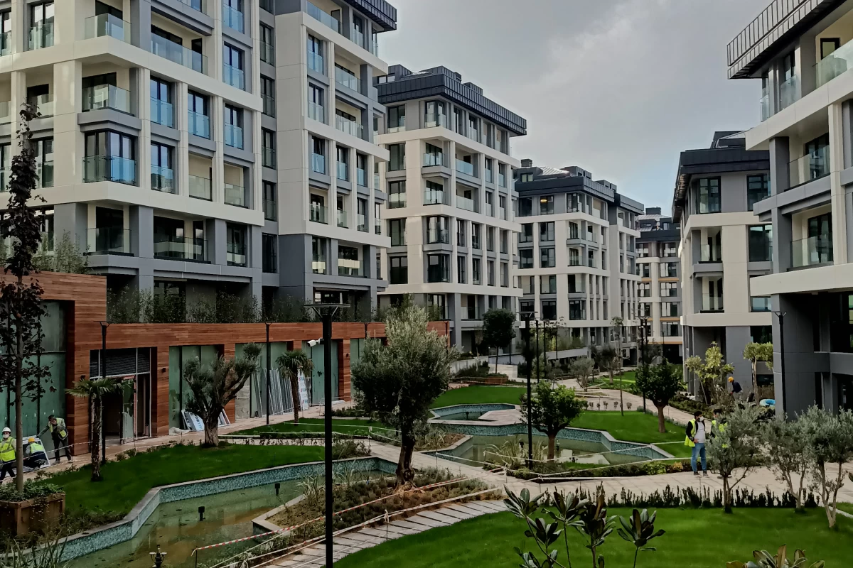 the-exterior-of-the-residential-areas-in-uskudar-surrounded-by-large-green-areas-ornamental-pools-and-walking-paths