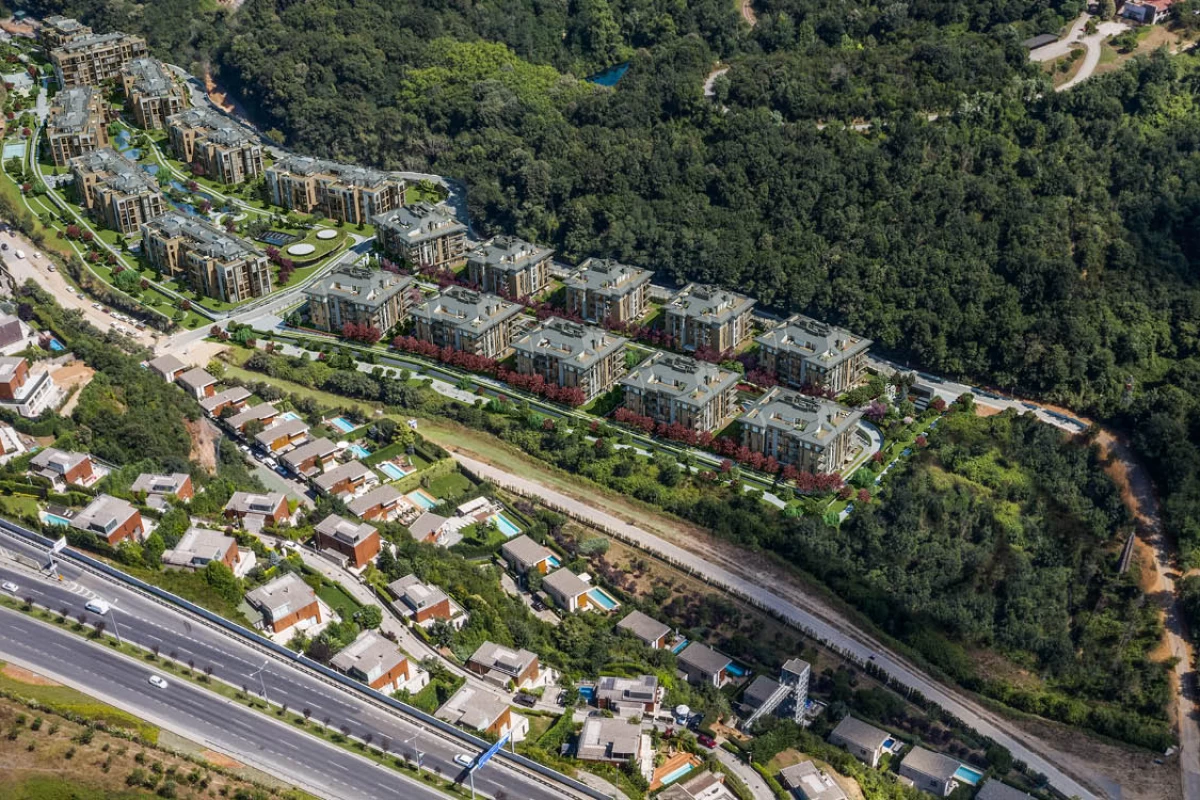birds-eye-view-of-luxury-residences-with-social-facilities-in-beykoz-close-the-nature-and-main-roads