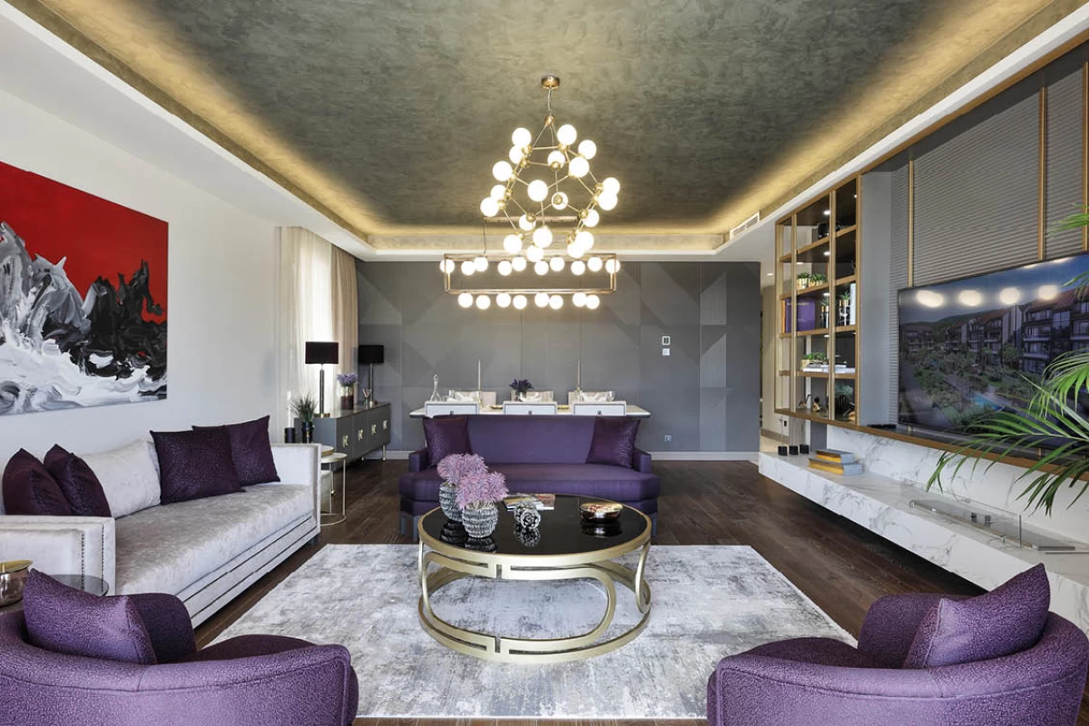 exclusive-living-room-design-with-beautiful-furniture-in-purple-gray-and-white-colors-with-modern-touches