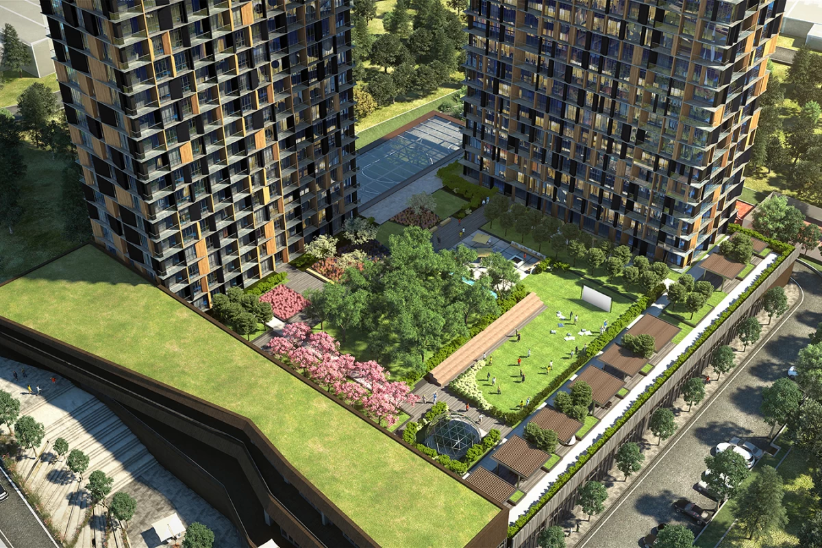 bird-eye-view-of-the-luxury-residential-building-project-and-two-units-of-it-within-its-garden
