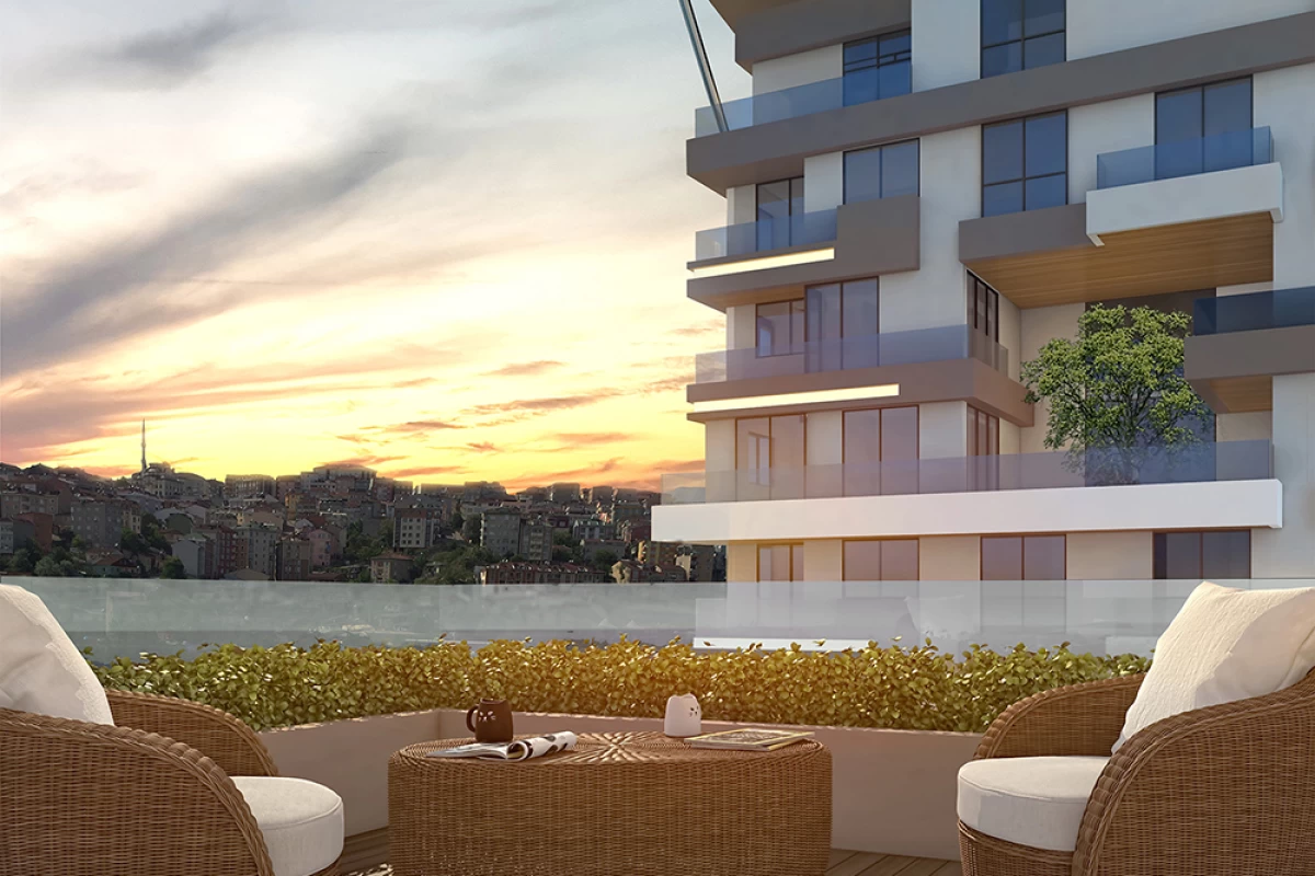 the-peaceful-garden-of-a-residential-project-designed-with-two-armchairs-and-a-coffee-table-with-soothing-sunset-view-in-the-background