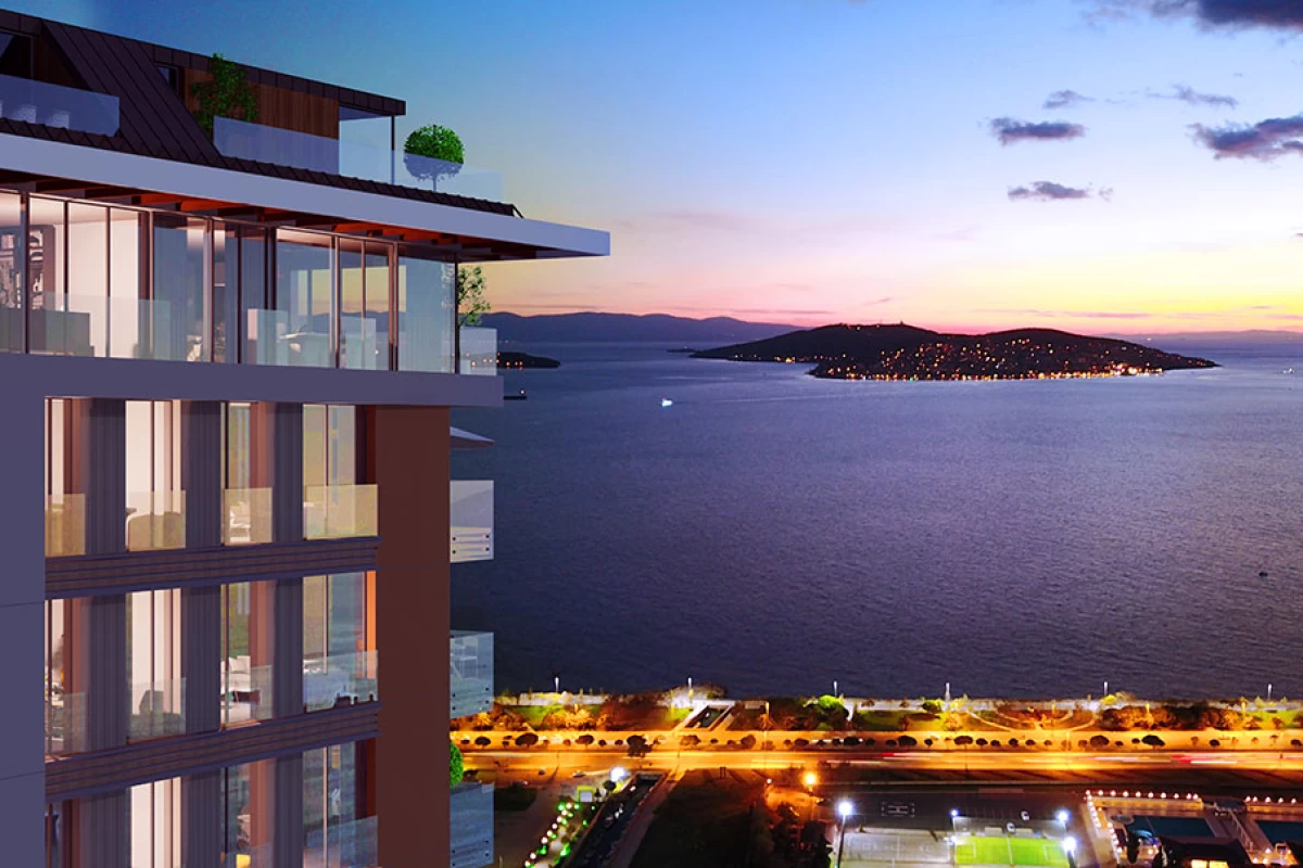 exterior-view-of-the-project-building-in-which-some-flats-can-be-seen-and-with-amazing-sea-view-shot-in-the-sunset