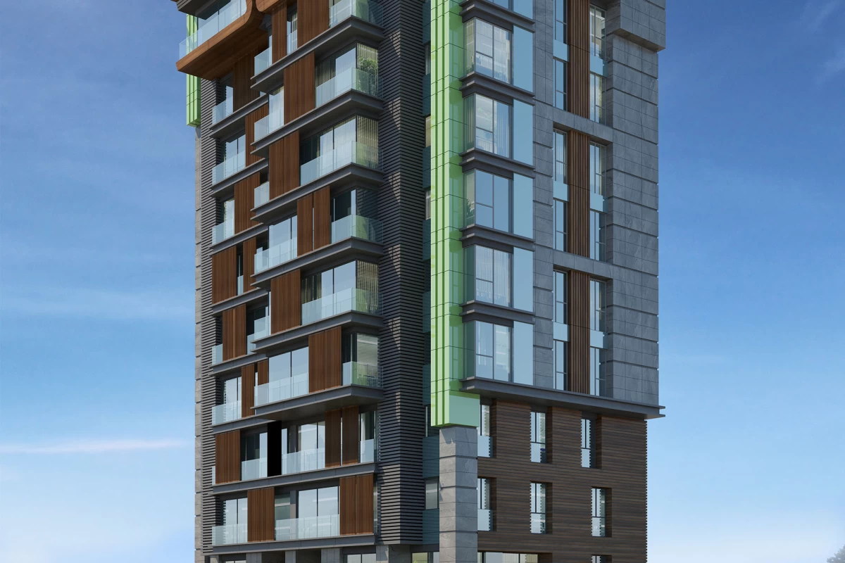 exterior-view-of-the-exquisite-residential-project-with-an-extraordinary-design-and-its-upper-floors-with-clear-sky-background