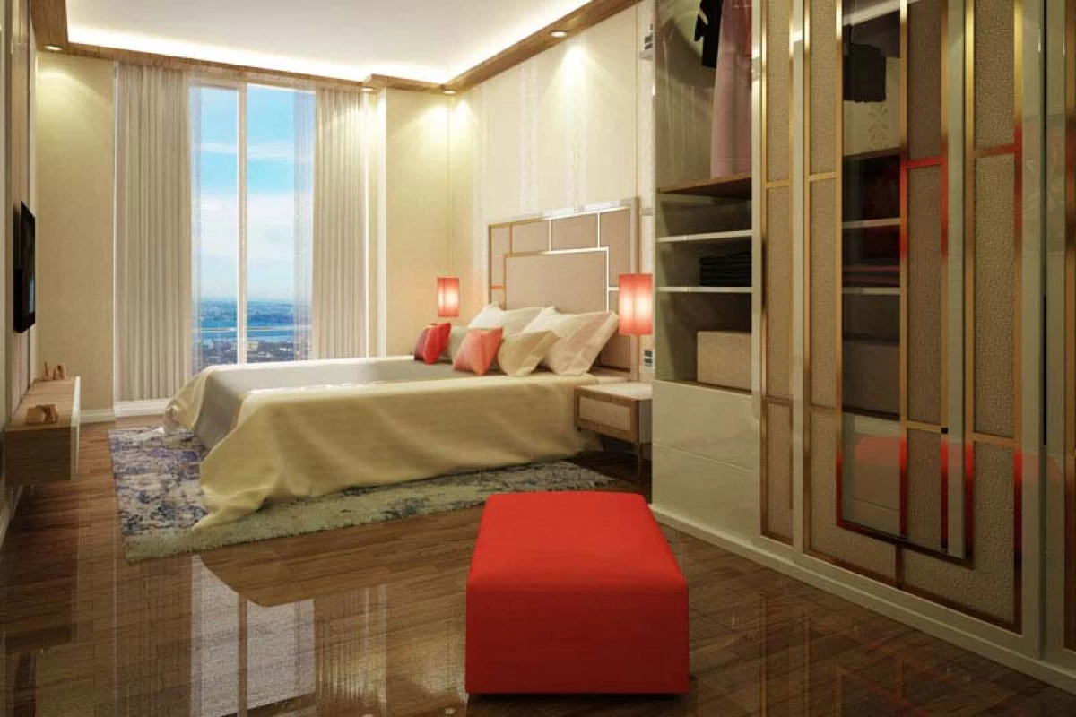 interior-view-of-the-genuine-bedroom-design-decorated-with-mink-colors-and-enriched-with-red-accessories-like-nightlights